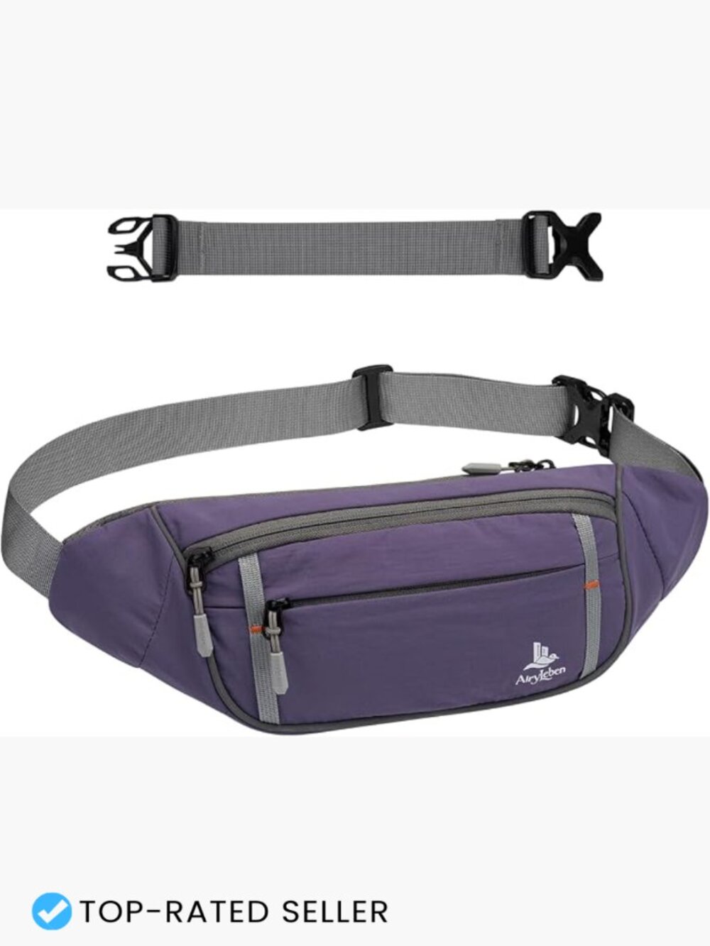 RFID Blocking Crossbody Belt Bag Lightweight Nylon Waist Pack Adjustable Strap